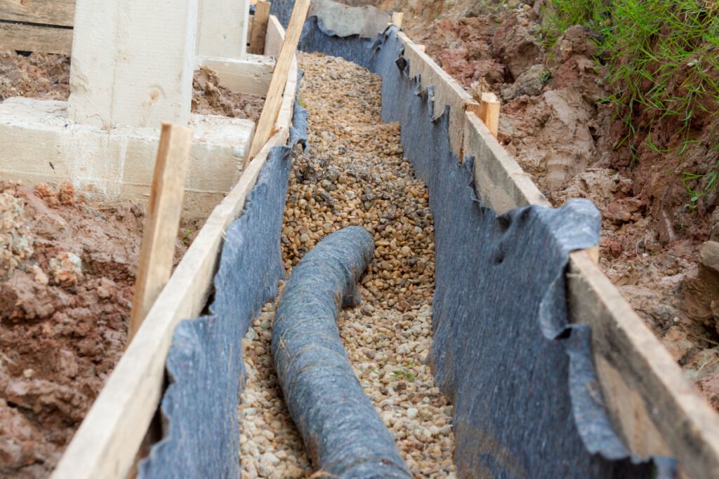 Landscape Fabric for French Drain