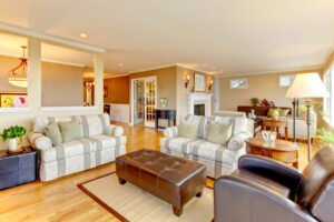 Light Furniture with Honey Oak Floors