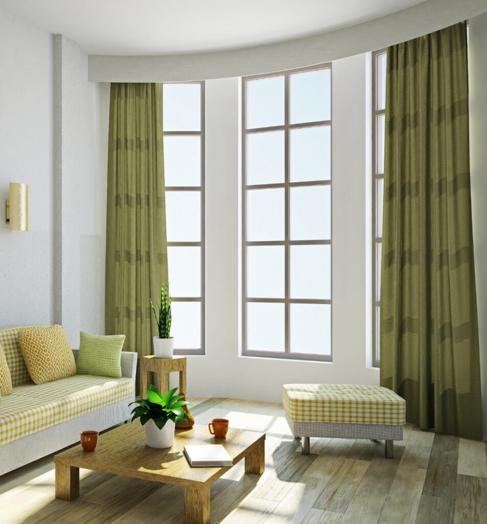 Olive Green Curtains