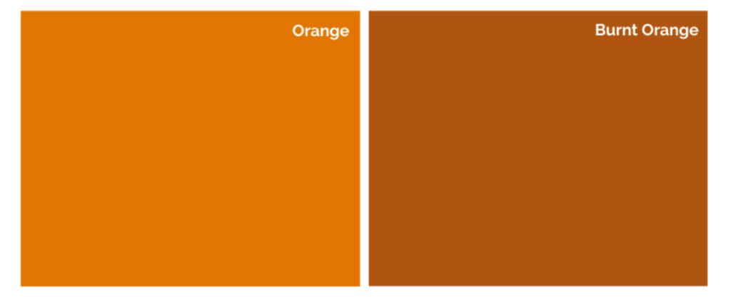 Orange and Burnt Orange