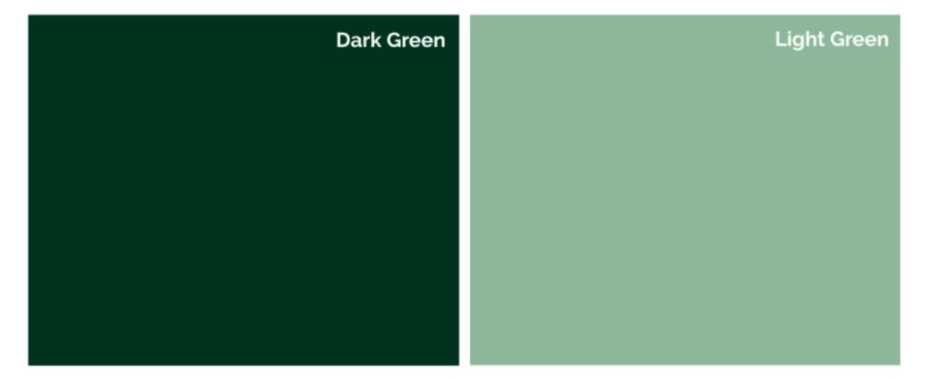 Pale Green and Dark Green