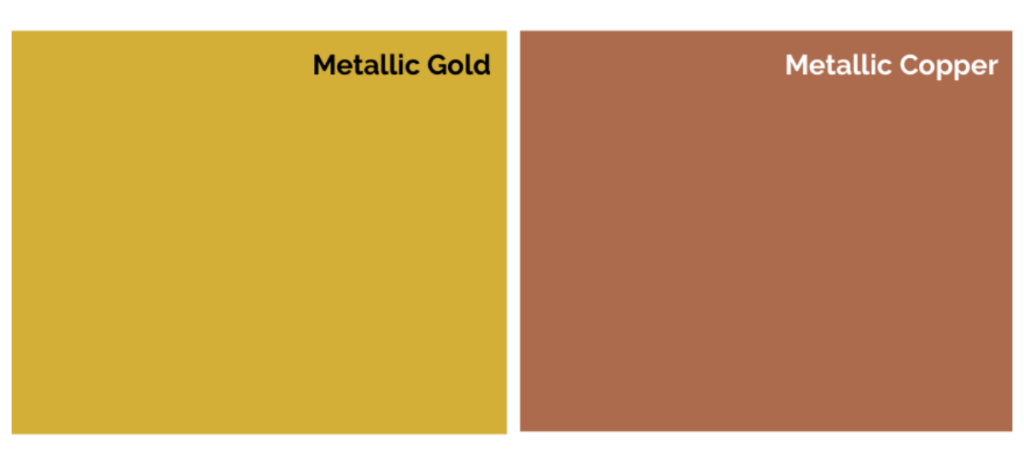 Shades of Metallic Gold and Copper
