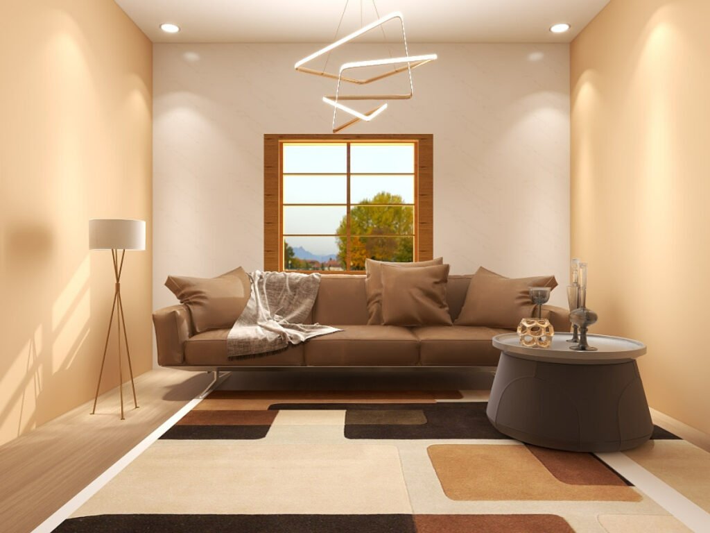 White Accent Walls With Tan