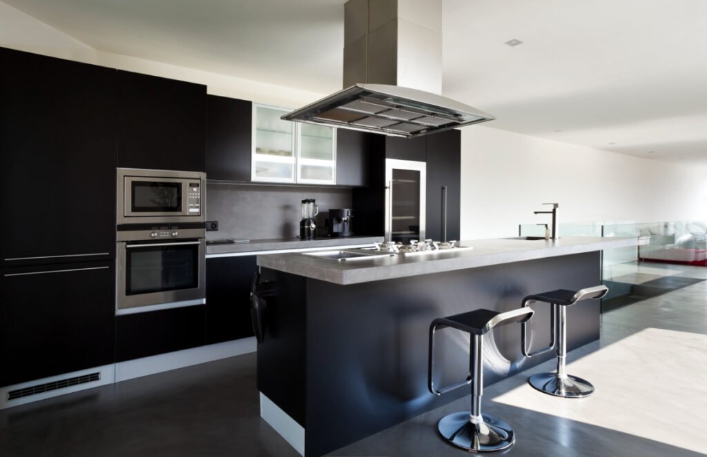 Black Color Kitchen Cabinets
