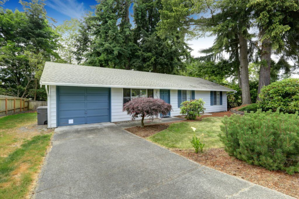 Blue Garage Shutters