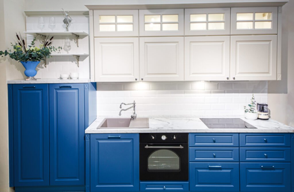 Blue Kitchen Cabinet