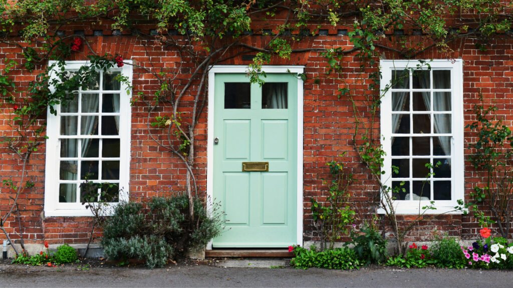 Eggshell Green Front Door