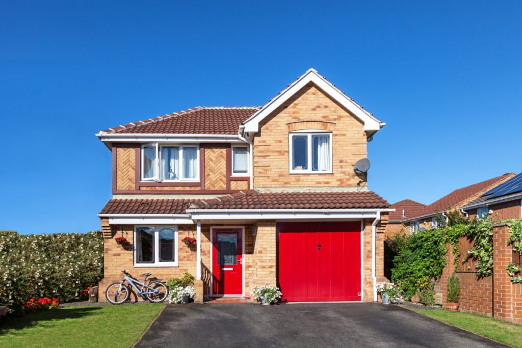 Flashy Red Garage Door