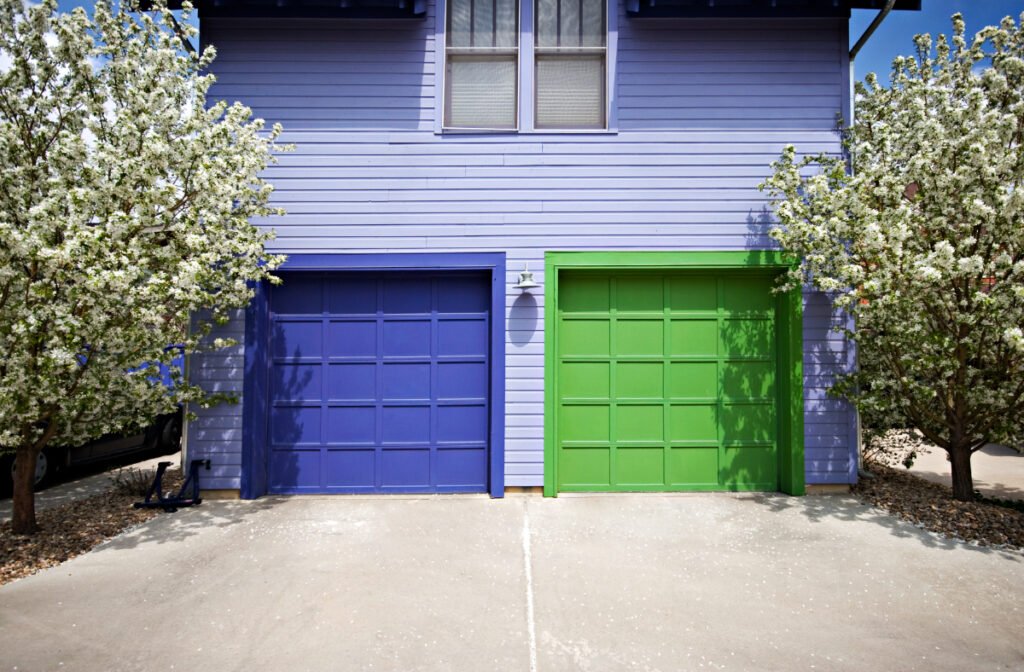 Leaf-Green Garage Door