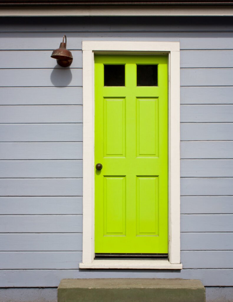 Lime Green Front Door