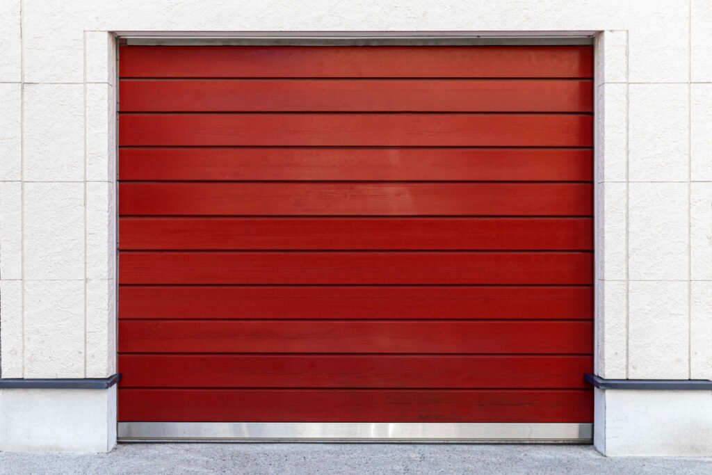 Maroon Garage Door