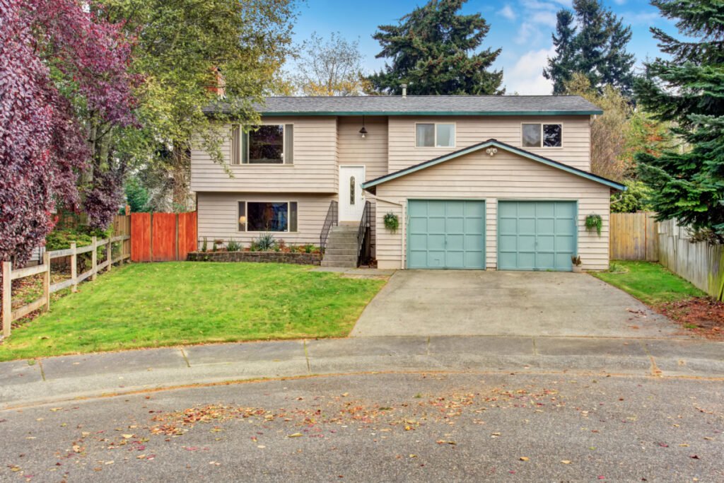 Mint Green Garage Door