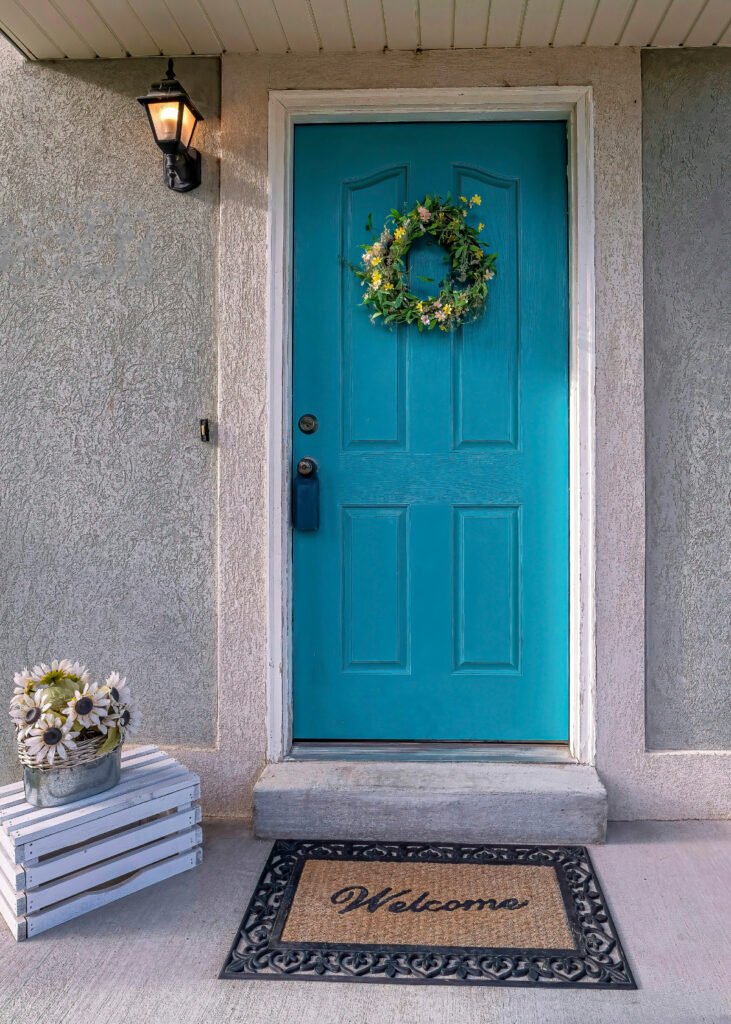 Turquoise Blue Front Door