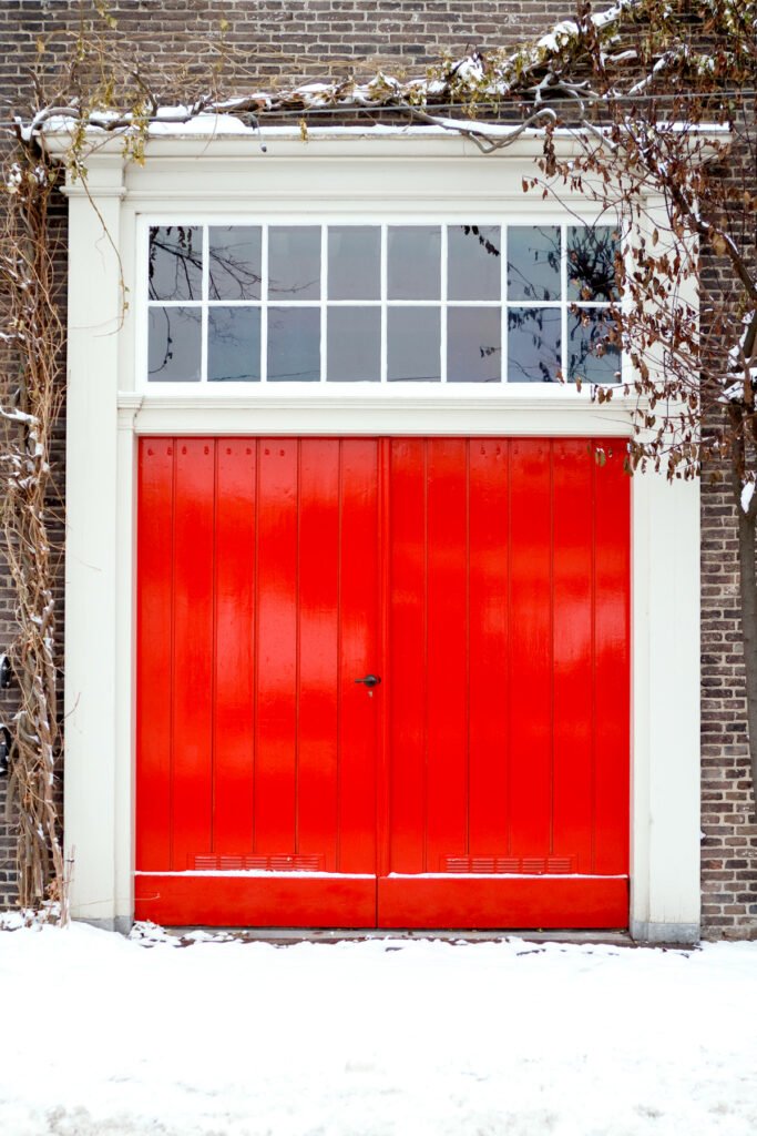 Vibrant Red Garage Door