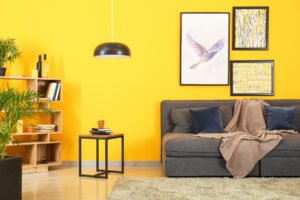 Yellow Living Room Interior