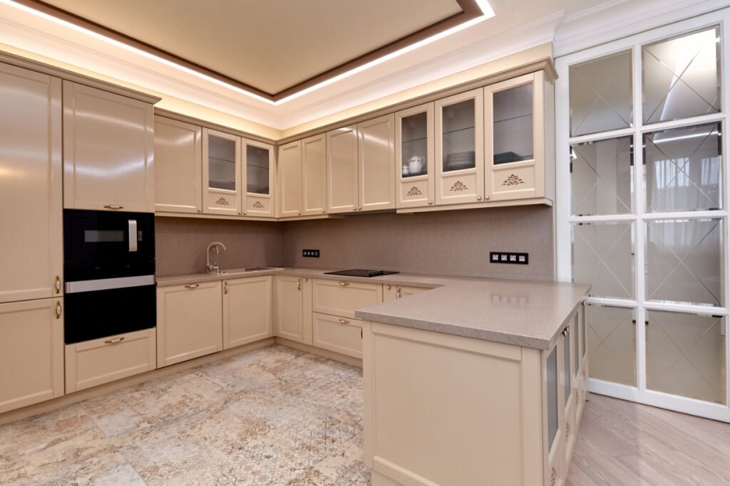 Beige Kitchen Cabinet