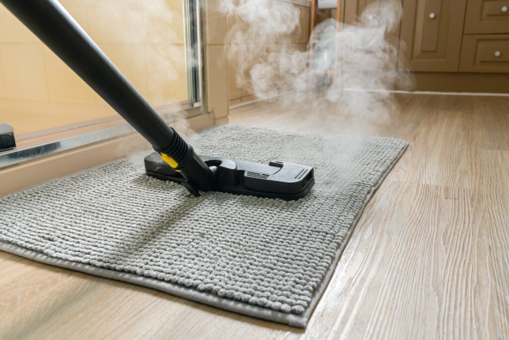 Cleaning Bathroom Mat With Steam Cleaner