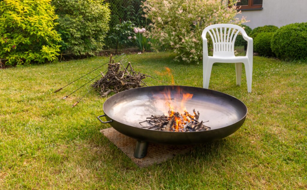 Fire Pit on Grass