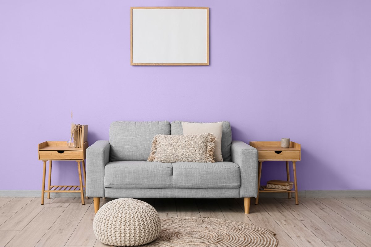 Lavender & Gray Living Room