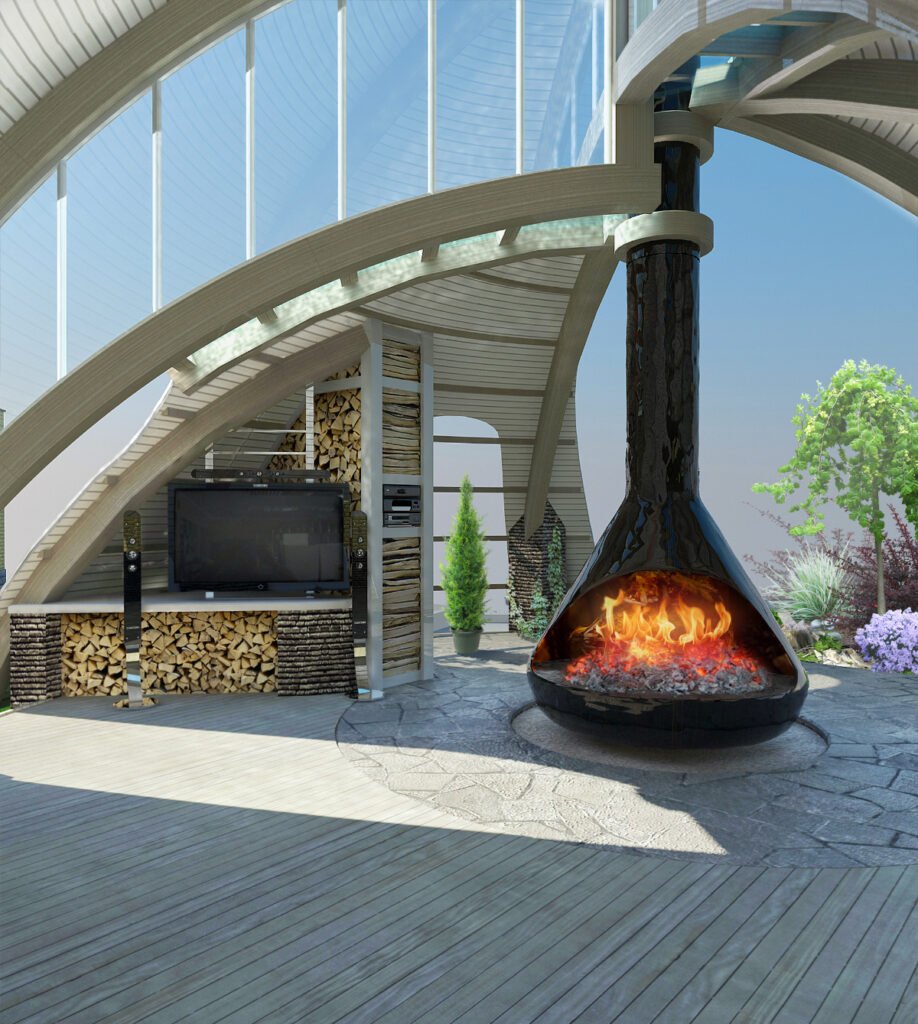 Modern Chimenea Fire