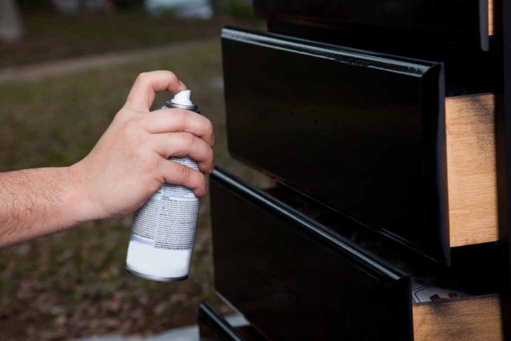 Repainting Cabinet Drawer With Spray Paint