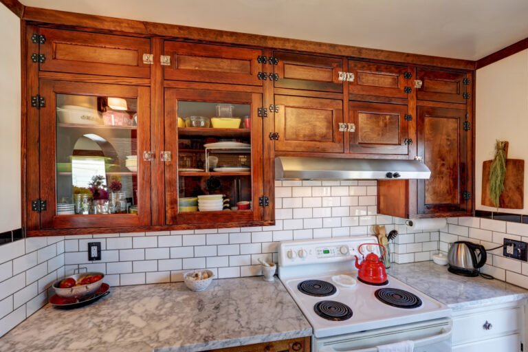 Upper Kitchen Cabinets With Crockery
