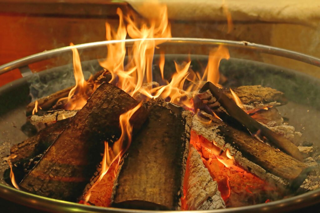 Wood Burning in Fire Pit