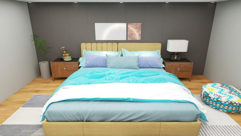 Baby Blue Bedding with Gray Walls