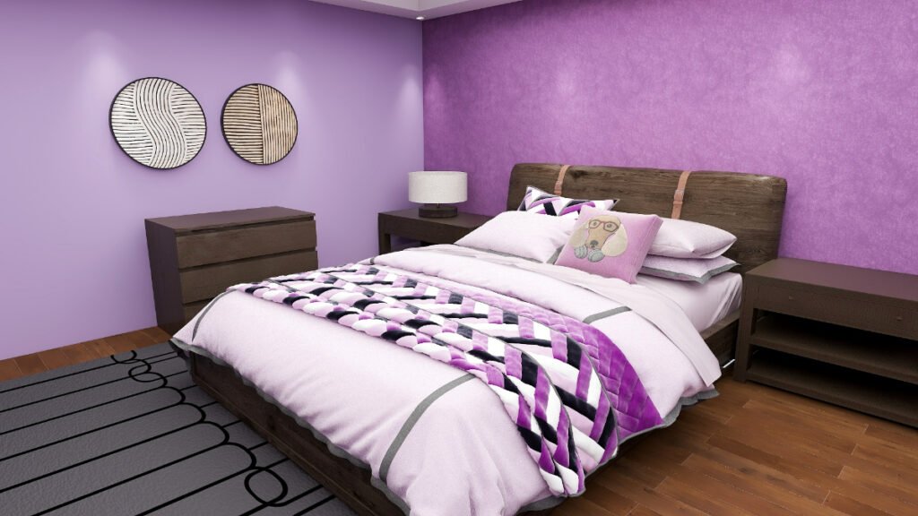 Lavender Bedding with Light Purple Walls